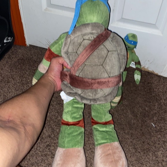 NINJA TURTLES TMNT 2 Plushies Bundle! Nickelodeon Tagged 2013 & 2014 Leonardo - Picture 7 of 8